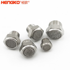 專業定制燒結不銹鋼平頭錐形消聲器工業除塵消音降噪氣動元件,應用于鼓風機